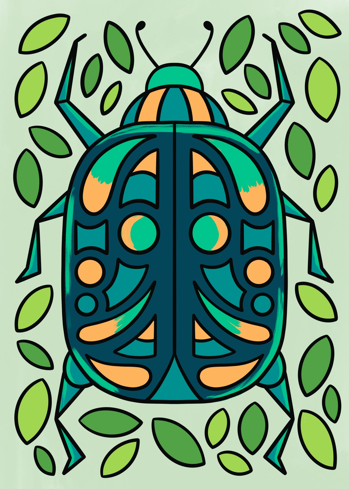 Beetle Canvas Painting Kit - 5x7