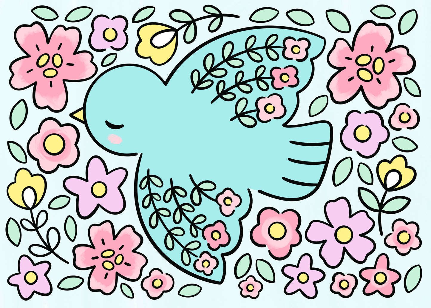 Bird Canvas Painting Kit - 5x7