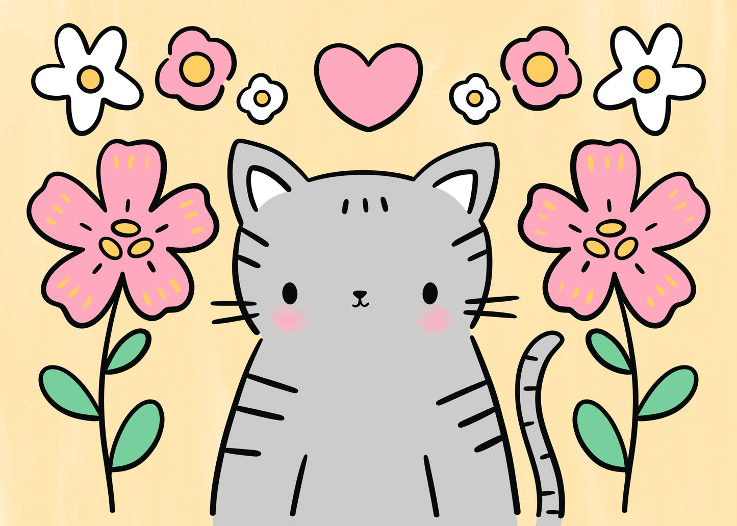 Cat Canvas Painting Kit - 5x7