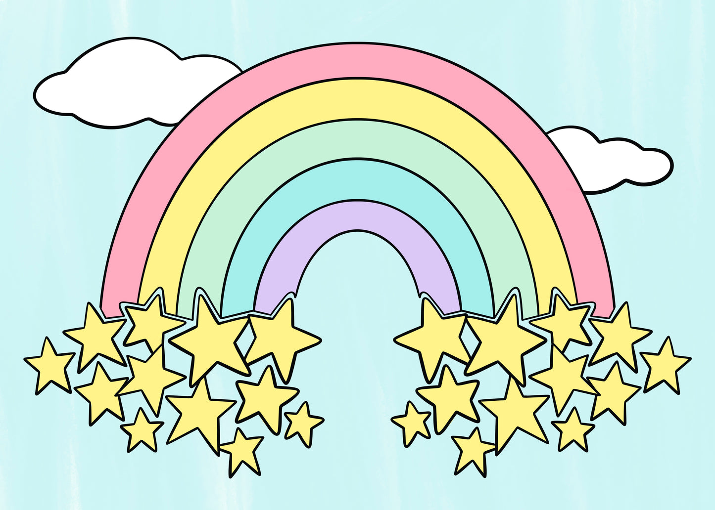 Rainbow Canvas Painting Kit - 5x7