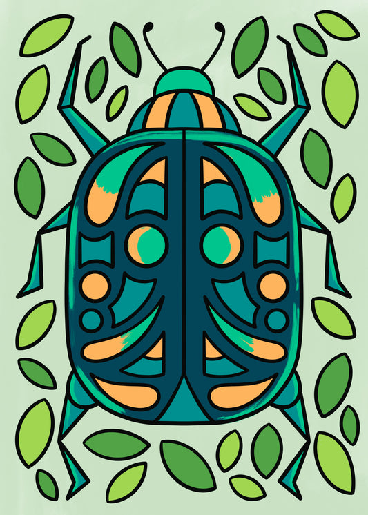 Beetle Canvas Painting Kit - 5x7