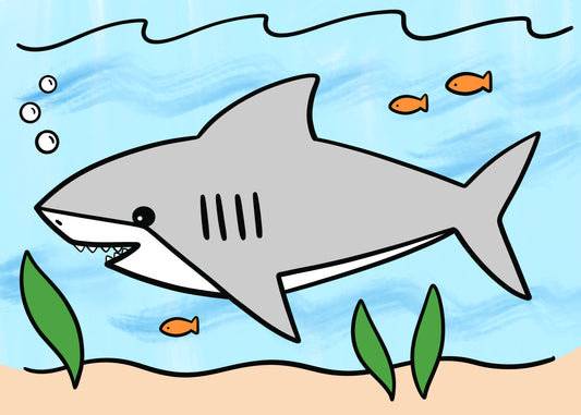 Shark Canvas Painting Kit - 5x7