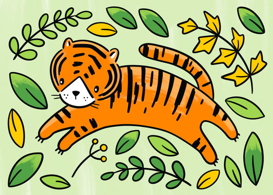 Tiger Canvas Painting Kit - 5x7